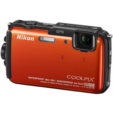 Aparat foto digital Coolpix AW110, 16MP, GPS, Orange VNA313E1