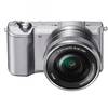 Aparat foto Mirrorless Sony ILCE5000LS, 20MP, Silver + Obiectiv 16-50mm
