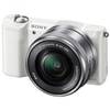 Aparat foto Mirrorless Sony ILCE5000LW, 20MP, White + Obiectiv 16-50mm