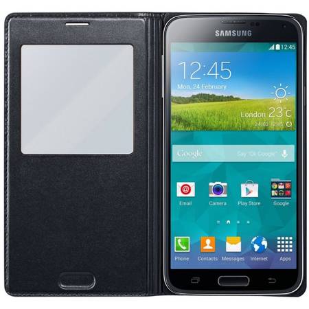 Husa Galaxy S5 G900 S-View Cover Black