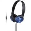 Casti On Ear Sony MDR-ZX310APL, Cu fir, Microfon, Albastru