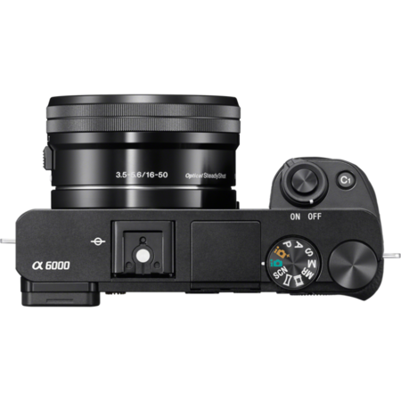 Sony ILCE6000YB, 24.3MP, Black + Obiectiv 16-50mm + Obiectiv SEL 55-210mm