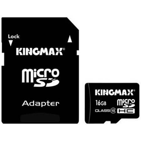 MICRO-SDHC 16GB - CLASS 10 SD ADAPTOR KINGMAX - KM16GMCSDHC101A