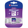 VERBATIM SECURE DIGITAL CARD SDXC/UHS1 64GB CLASS 10