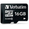 VERBATIM MicroSDHC CLASS 10 16 GB INCL ADAPTOR