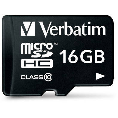 MicroSDHC CLASS 10 16 GB INCL ADAPTOR