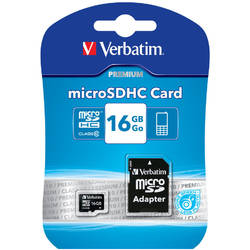 VERBATIM MicroSDHC CLASS 10 16 GB INCL ADAPTOR
