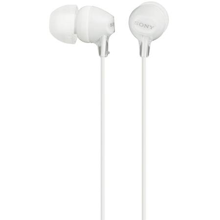 Casti In-Ear Sony MDR-EX15LPW, Cu fir, Alb