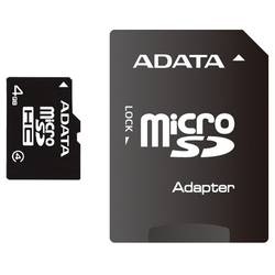 A-Data Card de memorie microSDHC 4 GB Class4 cu adaptor SD - 99 ani AUSDH4GCL4-RA1