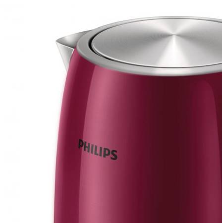 Fierbator cordless Philips HD9322/31, 2200 W, 1.7 l, Visiniu/Inox