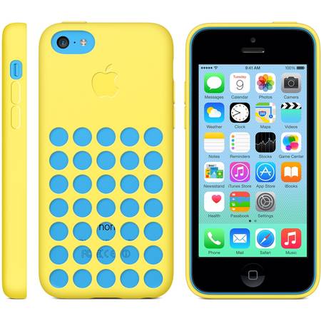 Husa "Apple Case" pentru iPhone 5c - Galben