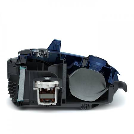 Aspirator cu sac Performer Expert FC8725/09, 650 W, 5 l, tub telescopic, HEPA 13, clasa A, albastru