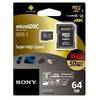 Sony Card de memorie Micro-SDXC 64 GB, Class 10 + Adaptor SD