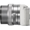 Aparat foto Mirrorless A5100LB 24.3MP, White + Obiectiv Sony SELP1650, 16-50mm, Silver