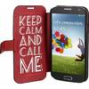 Husa Flap TnB Keep Calm Smasung Galaxy S4 i9500 Neagra