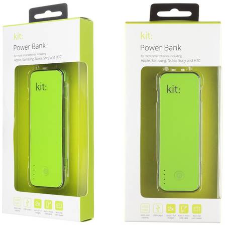 Baterie externa Kit Fashion Universal Power Bank 4500 mAh cu cititor microSD PWR4500GN Green