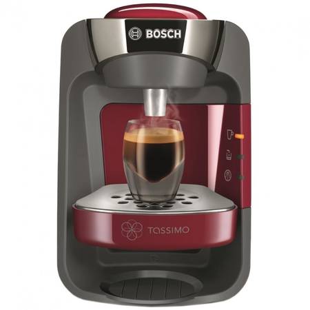 Espressor automat Tassimo Suny TAS 3203, 1300 W, 0.8 l, Tehnologie INTELLIBREW, SmartStart, T-discuri, Rosu