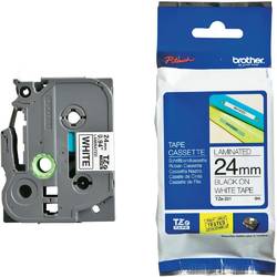 Brother TZE251 Tape 24mm Black/White Ribbon Cartridge