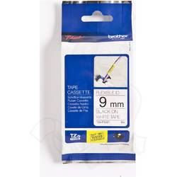 Brother TZEFX221 Tape 9mm Black/White/Flex Ribbon Cartridge