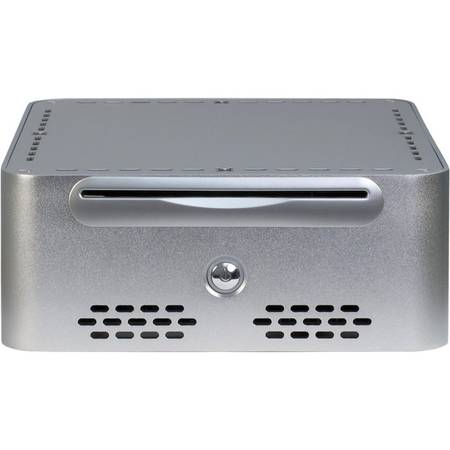 Carcasa Q-5 Silver, Aluminium Mini-ITX Case, cu sursa 60W externa