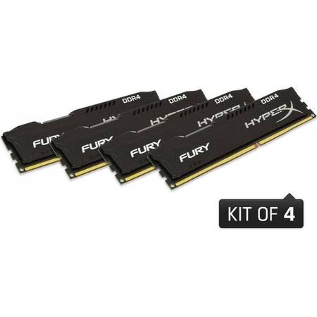 Memorie 16GB DDR4 2400MHz (Kit of 4)HyperX FURY Black Series