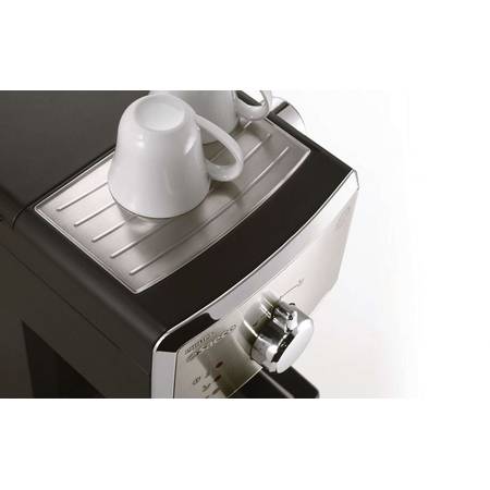 Espressor manual Saeco Poemia HD8425/19, dispozitiv spumare, 15 bar, 1.25 l, negru/argintiu