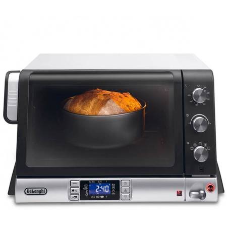 Cuptor electric Pangourmet EOB 2071, 1400 W, 20 l, 220 grade, grill, functie coacere paine, display, negru/argintiu