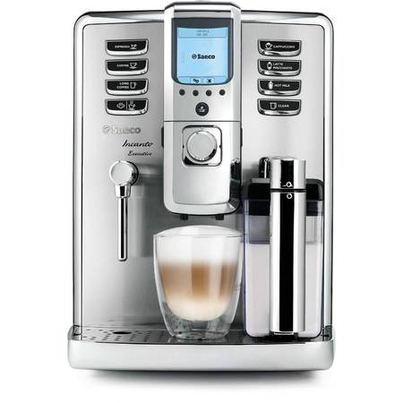 Espressor automat Saeco Incanto Executive HD9712/01, 1500 W, 7 varietati de cafea, 1.6 l, recipient lapte integrat 0.5 l, AquaClean, inox/negru