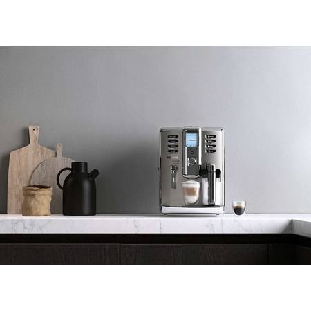 Espressor automat Saeco Incanto Executive HD9712/01, 1500 W, 7 varietati de cafea, 1.6 l, recipient lapte integrat 0.5 l, AquaClean, inox/negru