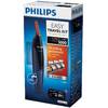 Philips Set calatorie NT5180/15, trimmer pentru nas si urechi, 2 piepteni, foarfece, penseta, unghiera, negru/albastru