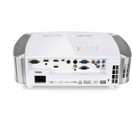 Videoproiector ACER H7550ST, DLP 3D, FHD 1920x1080, 3000 lumeni, 16.000:1 contrast, ochelari 3D, culoare Alb