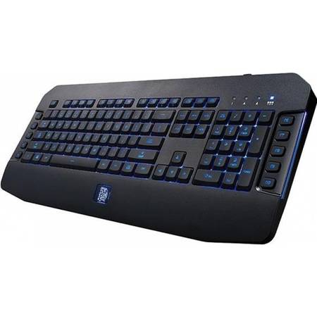 Tastatura Gaming Tt eSPORTS CHALLENGER Go, iluminare LED albastra