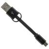 Kit Cablu date si incarcare cu prindere chei 8600USBKEYBK Black microUSB, 8.5cm