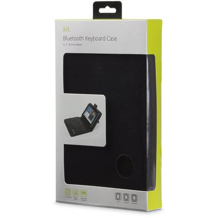 Husa piele universala cu tastatura Bluetooth Kit KBCSUNI7BK Black pentru tablete 7-8 inch