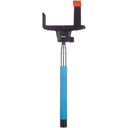 Selfie Stick extensibil cu control actionare shutter pe bluetooth si suport de telefon, Albastru
