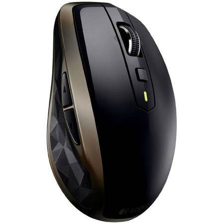 Mouse Wireless Logitech MX Anywhere 2, 1600 DPI, USB, Black/Brown