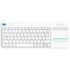 Tastatura Wireless Logitech K400 Plus White, Touchpad, USB, White