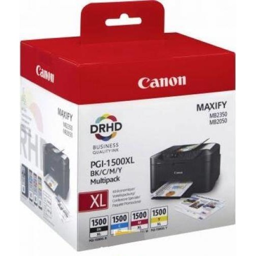Cartus cerneala PGI-1500XL multipack, Black/Cyan/Magenta/Yellow, Maxify MB2050/2350