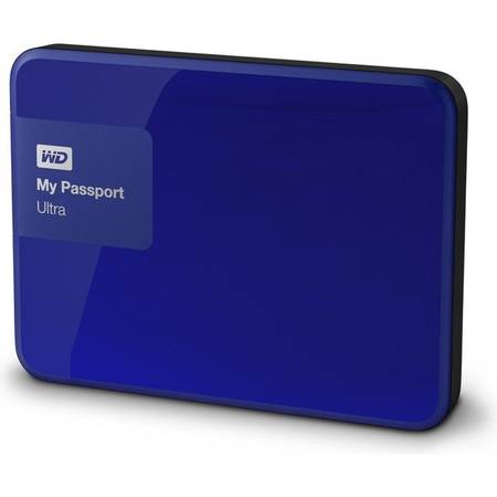 Hard disk extern Western Digital My Passport Ultra 3TB USB 3.0, Blue