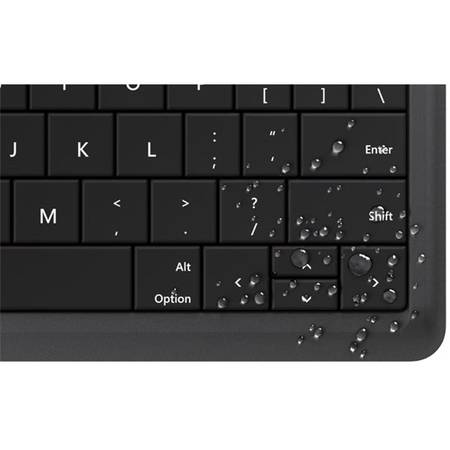 Tastatura Microsoft Bluetooth Universal Foldable negru pentru Windows, iPad, iPhone si Android