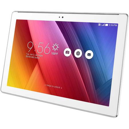 Tableta Asus ZenPad 10 Z300CG-1B020A cu procesor Intel Atom x3-C3230 Quad-Core 1.2GHz, 10.1", IPS, 2GB RAM, 16GB, Wi-Fi, 3G, Bluetooth 4.0, Android 5.0 Lollipop, White