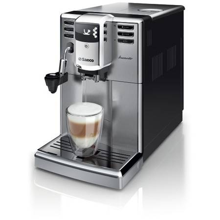 Espressor automat Saeco Incanto HD8914/09, 1.8 l, 1850 W, 15 bar, sistem automat spumare a laptelui, 5 varietati de cafea, AquaClean, inox/negru