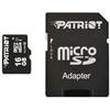 Card memorie Patriot Micro SDHC LX Series 16GB UHS-I Class 10 + Adaptor SD