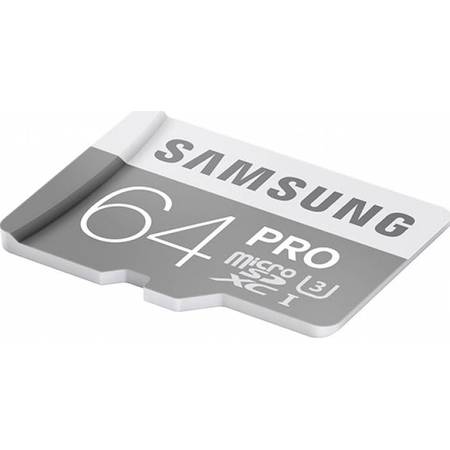 Micro Secure Digital Card Samsung, 64GB, PRO U3, MB-MG64EA/EU, Clasa 10, UHS-I