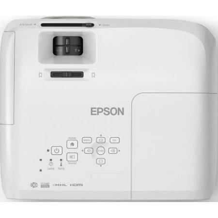 Videoproiector Epson EH-TW5300 3LCD, FHD 3D 1920x 1080, 2200 lumeni, 35.000:1, Alb