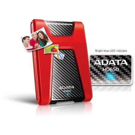 Hard disk extern A-Data DashDrive Durable HD650 1TB 2.5" USB 3.0 red