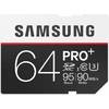 Card Secure Digital Samsung, 64GB, PRO+, MB-SD64D/EU, Clasa 10, UHS-I