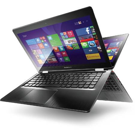 Laptop 2 in 1 Lenovo Yoga 500-14, 14" FHD IPS Touch, Intel Core i3-5005U 2.00 GHz, 4GB, 1TB HDD, GeForce 920M 2GB, Win 10 Home, Black, Backlit, no ODD