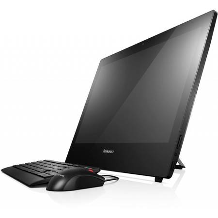 Sistem Desktop All-In-One Lenovo S40-40, 21.5" FHD Touch, Procesor Intel Core i3-4160 3.6GHz Haswell, 4GB, 1TB + 8GB SSH, GMA HD 4400, Win 8.1 Pro, Black