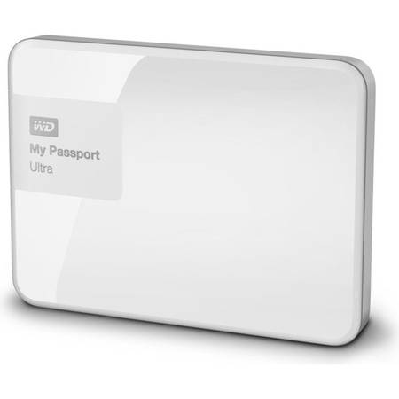 Hard disk extern WD My Passport Ultra 500GB White USB 3.0 Hardware Encryption